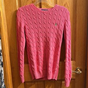 Ralph Lauren Pink Cable Knit Sweater